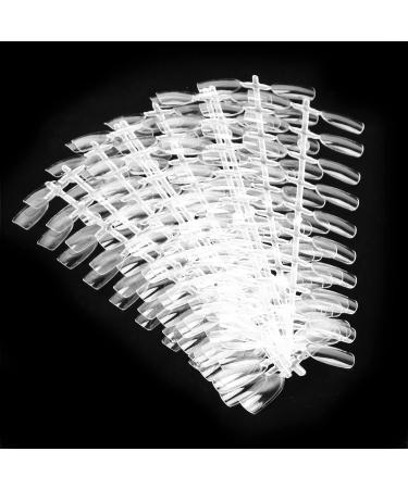 200pcs False Nail Tips - Transparent Nail Art Display Accessories for Practice | Perfect for Nail Polish Techniques - Buy Online on GoSupps.com