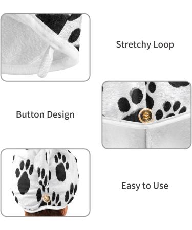 Dog Paws Hair Towel 2 Pack | Super Absorbent Quick Dry Hair Turbans for Women & Girls - Buy Online on GoSupps.com