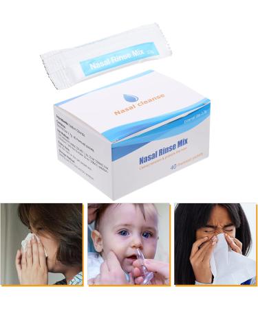 Healifty 40 Pack Saline Nasal Wash Salt Packets - Nasal Rinse Mix Packs - Buy Online on GoSupps.com