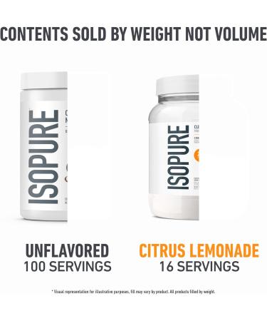 Isopure Bundle of Clear Whey Isolate Protein Powder Citrus Lemonade 16 Servings 100% Pure Creatine Monohydrate Powder Unflavored 100 Servings - Buy Online on GoSupps.com