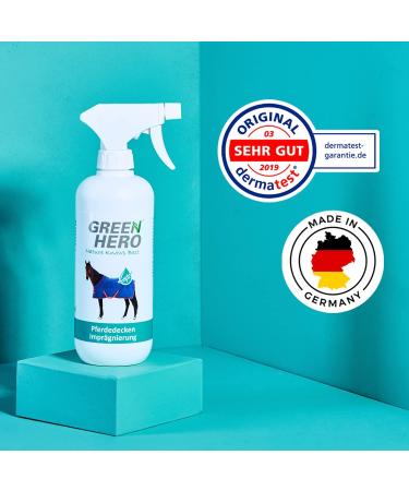 Green Hero Horse Rug Waterproofing Spray for Outdoor Blankets No Propellant Gas Effective Nano Sealing Against Dirt and Moisture 500 ml - Buy Online on GoSupps.com