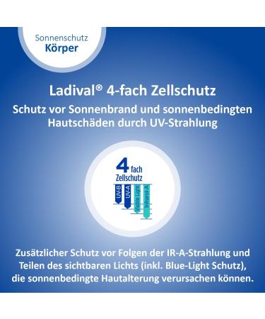  Ladival Ladival Sun Protection Gel SPF 30 for Allergic Skin and Mallorcan Acne Waterproof with 4 Layers of Unique Cell Protection 200ml - Buy Online on GoSupps.com