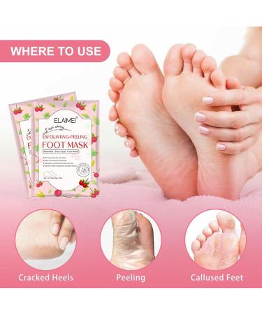 Effective Foot Peel Mask Socks - Remove Callus & Dead Skin - 2 Pairs Aloe Foot Mask for Men & Women - Buy Online on GoSupps.com
