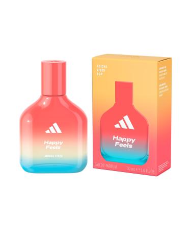 adidas Vibes Happy Feels Eau de Parfum 1.6 fl oz (Pack of 1) Notes of Floral Grapefruit and Vanilla Unisex Fragrance Long Lasting Sporty Fragrance Travel Size Floral 1.6 Fl Oz (Pack of 1)