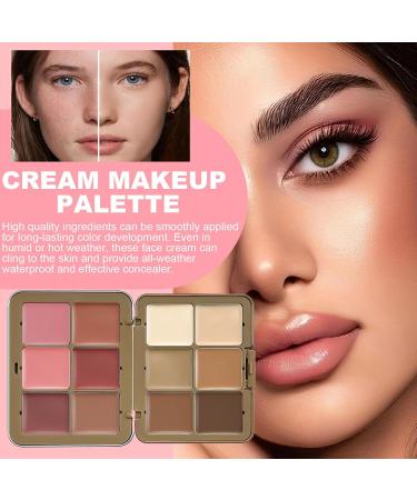 Contour & Blush Palette - Set of 12 cream concealers smooth and blendable face makeup sheer shades for cheeks | For beginners Professional Highlighters - Buy Online on GoSupps.com