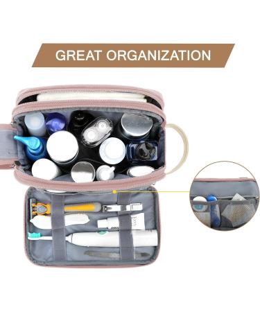 Toiletry Bag for Women BAGSMART Travel Toiletry Organizer Dopp Kit Water-Resistant Shaving Bag for Toiletries Accessories Pink Canvas Pink Canvas -Medium - Buy Online on GoSupps.com