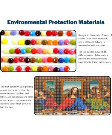 Large Full Drill Diamond Painting Kit - The Last Supper - 15.8x33.5 - DIY Rhinestone Art for Home Decor - Buy Online on GoSupps.com