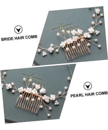 MAGICLULU Bridal Hair Comb Bridal Pearl Headwear Pearl Hair Comb Handmade Headwear Decor Pearl Headdress Bride Hair Comb Wedding Hair Comb Pearl Headpiece Bridal Headdress Hair Accessories - Buy Online on GoSupps.com