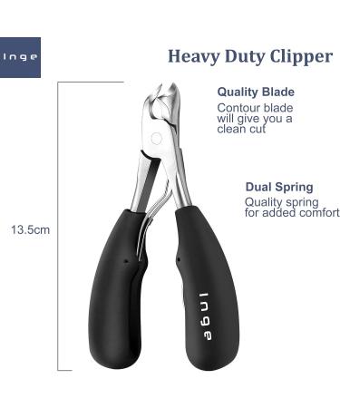 Inge Toenail Clippers | Professional Nail Clippers | Nail Nippers | Toe Nail Clipper for Thick Nails | Nail File Included | 4 Piece Set Boxed - Buy Online on GoSupps.com