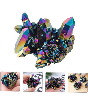 VILLCASE 6 Pcs Colorful Crystal Clusters Fish Decorations for Tank Druzy Geode Natural Stones Gem Display Colorfulx3pcs 3X3CMx3pcs - Buy Online on GoSupps.com