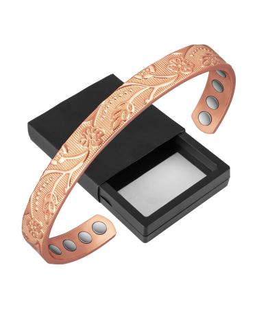 YINOX Copper Bracelet for Arthritis 16.5cm Female Health Bracelet Made of Copper with Magnet - Buy Online on GoSupps.com