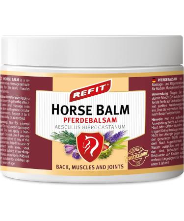 Refit horse balm XXL 500 ml - extra pain gel - balanced combination of peat and herbs - horse chestnut - for back muscles and joints - for blood circulation and regeneration horse light 500 ml (1 Pack) - Buy Online on GoSupps.com