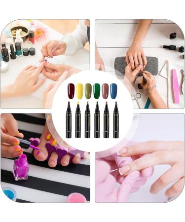  Shitafe Set of 6 gel nail pens - Quick drying - 6 colors - No UV nail polish accessories - For professional manicures - Buy Online on GoSupps.com