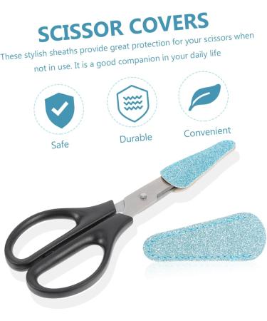 Beavorty 2-Piece Leather Scissor Set with Holster | Durable PU Sheath & Green Scissor Cover for Office & Sewing - Buy Online on GoSupps.com