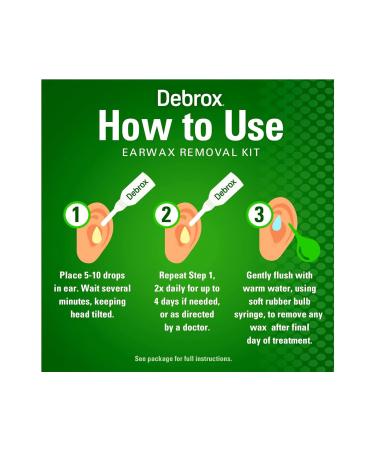 Debrox Drops Earwax Removal Aid Kit - 0.5 Oz (Pack of 3) - Buy Online on GoSupps.com