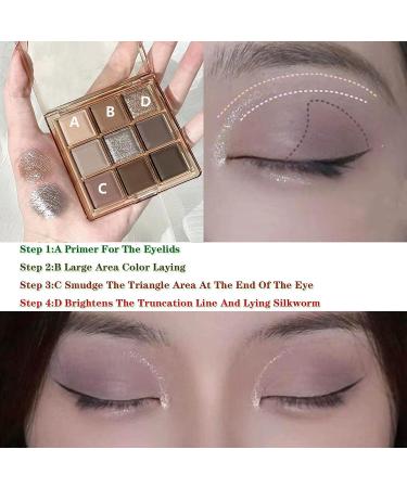 Daeuwiutr Brown Matte Eyeshadow Palette - Creamy Brown 9 | Shimmer Glitter Metallic Eye Shadow | Waterproof & Hypoallergenic | Long Lasting & Highly Pigmented - Buy Online on GoSupps.com