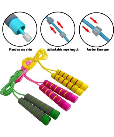 Svkiyang Jumping Rope for Kids (3-12 Years) - Adjustable 260cm Ideal for Fitness & Fun - Purple-Blue - Buy Online on GoSupps.com