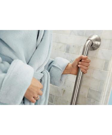 Moan Ultima 36-Inch Designer Bathroom Grab Bar with Curl Grip in Brushed Nickel - Buy Online on GoSupps.com