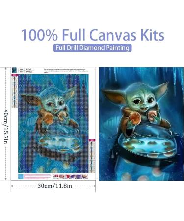 FQOVKYN Yoda Diamond Painting Kit - Full Drill Gem Paint for Adults & Kids - 12x16 Inch - Diamond Dots Arts & Crafts for Home Wall Decor - Buy Online on GoSupps.com