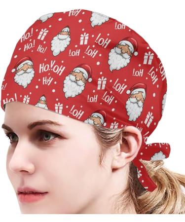 JEOCODY Fashional Cap Working Cap Shower Hat with Sweatband Breathable Headgear for Women/Men Christmas Santa Claus- Printed One size - Buy Online on GoSupps.com