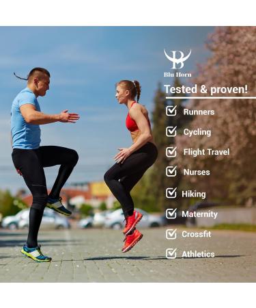 Compression Socks 20-30 mmHg for Women & Men | Improve Blood Circulation | Wide Calf Travel Running Cycling | XX-Large Black - Buy Online on GoSupps.com