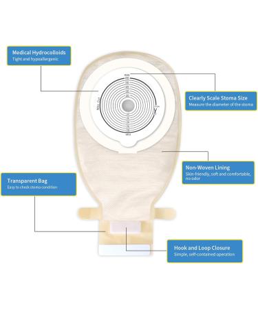 10 Pack Colostomy Bags - Cut-to-Fit Drainable Ostomy Supplies for Ileostomy & Stoma Care | One Piece 15mm-65mm - Buy Online on GoSupps.com
