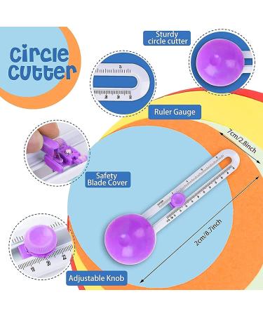 Adjustable Circle Cutter for Paper Crafts - Craft Cutting Tools Purple - Buy Online on GoSupps.com