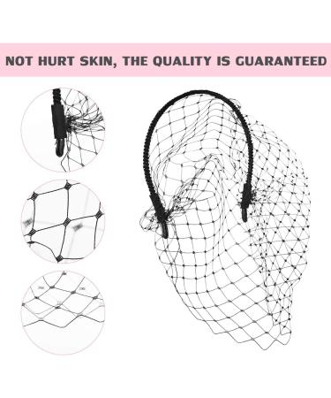 Lurrose Headband with Black Veil Hair Hoop Headband Simple Elegant Mesh Headdress for Woman Girl (Black) - Buy Online on GoSupps.com