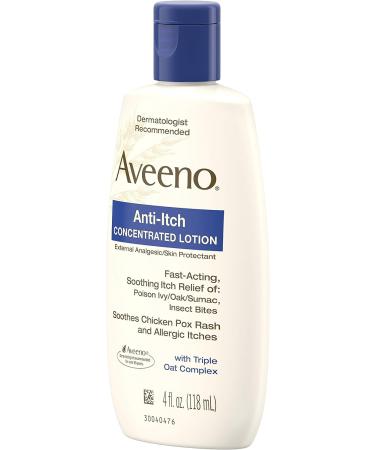 Aveeno Anti-Itch Lotion with Calamine & Oat, 4 fl. oz - Fast-Acting Relief for Poison Ivy, Insect Bites & Allergic Itches - Buy Online on GoSupps.com