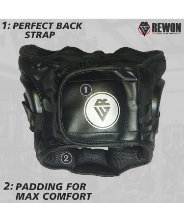Rewon MMA Kickboxing Helmet - Ultimate Head Protection for Martial Arts Boxing Muay Thai & Taekwondo - Comfortable & Safe Sparring Gear - Buy Online on GoSupps.com