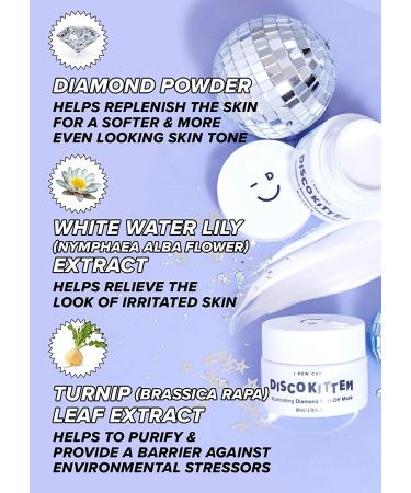 I Dew Care Disco Kitten Peel-Off Mask - Illuminate Skin with White Water Lily & Diamond Powder, 2.70 Oz - Buy Online on GoSupps.com