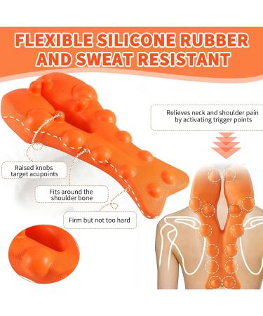 Smtelgance Trigger Point Massager: Ultimate Trapezius Massage Device for Neck & Shoulder Relief - Relax & Relieve Fatigue (Orange) | International Shipping Available - Buy Online on GoSupps.com