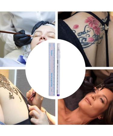 Uonlytech 10Pcs 0.5MM Tattoo Stencil Pens - Fine Point Markers for Coloring and Surgical Eyebrow Drawing - Buy Online on GoSupps.com