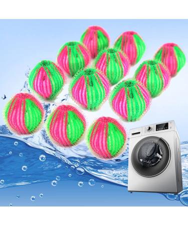 Pet Hair Remover for Laundry - Non-Toxic Reusable Dryer Balls Washer and Dryer Ball Remove Long Hair from Dogs and Cats on Clothes in The Washing Machine 12 Packs