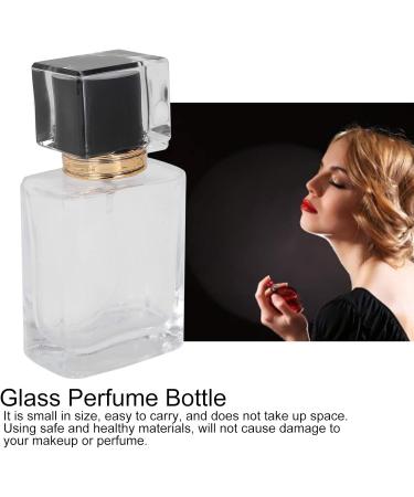 Yctze 50ml Clear Glass Empty Refillable Perfume Spray Bottle Transparent Atomizer Container Ideal for Travel (Black) - Buy Online on GoSupps.com