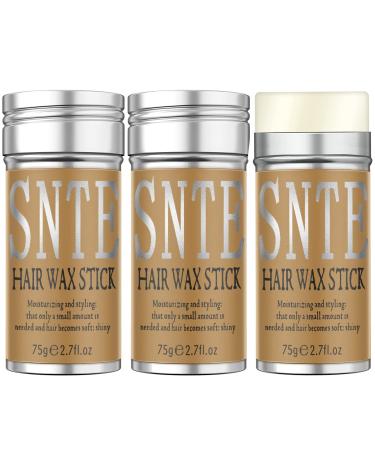Samnyte Hair Wax Stick 3PCS - Wax Stick for Hair Wigs Fly away Hair Tamer Stick for Smoothing Flyaways & Taming Frizz Flyaways Hair Stick Hair Wax for Women & Baby Hair New Upgrade Slick Stick 2.70 Ounce (Pack of 3)