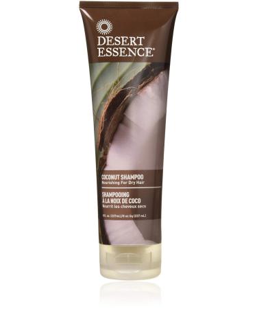 Desert Essence Coconut Shampoo - 8 Fl Ounce - Pack of 3 - Intense Moisturization - Healthy Hair - Restores Natural Luster - Coconut Oil - Jojoba Oil - Olive Oil - Cruelty-Free - No Parabens Rosemary,Coconut 8 Fl Oz (Pack