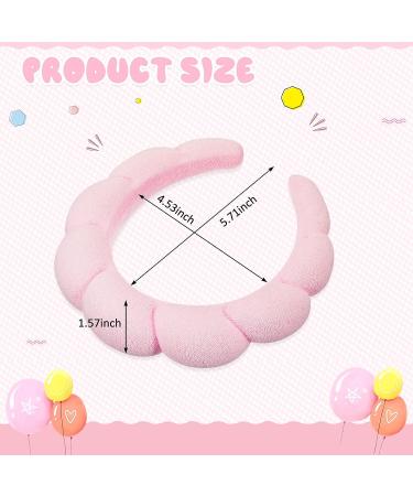 6 Pcs Spa Headband Wrist Washband Set - White Pink Makeup Face Wash Wristbands for Women Girls - Buy Online on GoSupps.com