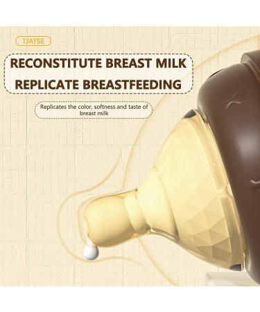 TJATSE BPA Free Baby Weaning Bottle | 3-in-1 Cup for Babies 3+ Months | High Temp Sterilization | 240ml Brown - Buy Online on GoSupps.com