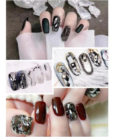 3120 Pcs Black Nail Art Rhinestones Kit - EBANKU Mixed Shape Crystal Stones for Nails Craft - Buy Online on GoSupps.com