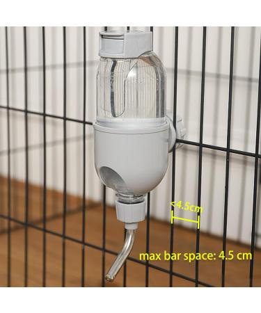 500ml PET Water Bottle for Small Animals - Cage Crate Dispenser for Rabbit Guinea Pig Chinchilla Ferret Squirrel Hedgehog - Grey - Buy Online on GoSupps.com