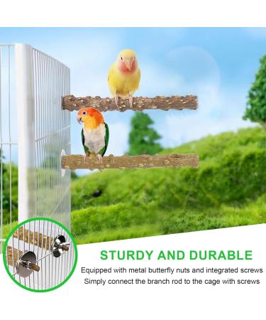 Vueinrg 5-Piece Natural Wood Bird Cage Accessories | Premium Belt Rods & Sticks for Canaries & Nymphic Birds - Buy Online on GoSupps.com
