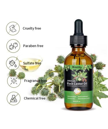 Jamaican Black Castor Oil - 2 Pcs Organic Cold-Pressed Unrefined Oil for Hair Growth Eyelashes Skin & Nail Care | International Shipping Available - Buy Online on GoSupps.com