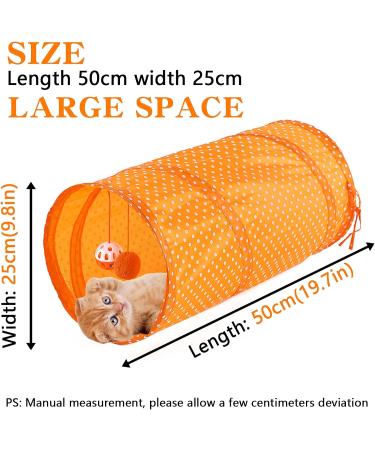 Pet Tunnel Tube Toy Orange Foldable Cat Dog Play Interactive Training Puppy Outdoor Indoor Supplies - Buy Online on GoSupps.com