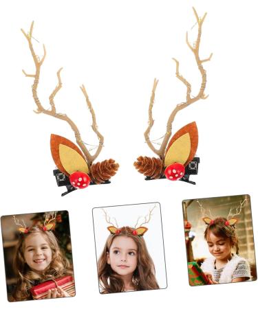 minkissy 2 Pairs Christmas Glow Barrette Winter Hair Barrettes Christmas Hair Clips for Women Pine Cone Berry Hairpins Led Deer Antlers Hair Clips Hair Bands Resin Elk Miss Pine Cones - Buy Online on GoSupps.com