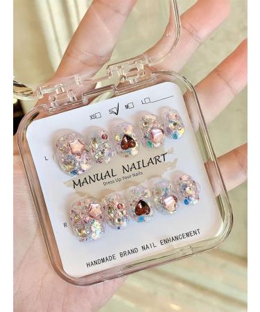 Pure handmade nail art patches rhinestones love sequins(M) - Buy Online on GoSupps.com