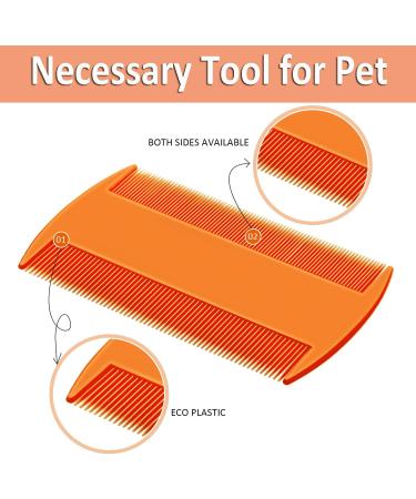 Pet Flea Combs - Double Sided Grooming Tool for Cats, Dogs, and Rabbits - 6Pcs - Buy Online on GoSupps.com