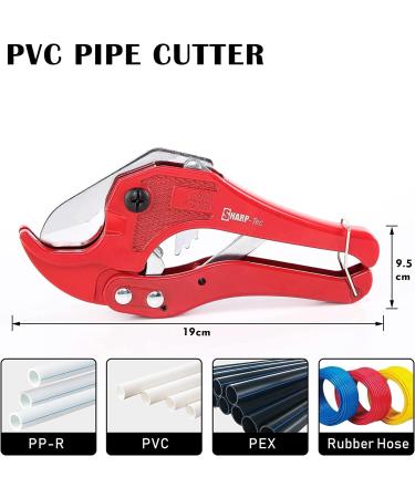 Sharp-tec PVC Tube Cutter - One-Hand Operated 3-42mm Pipe Slice in Red - Buy Online on GoSupps.com