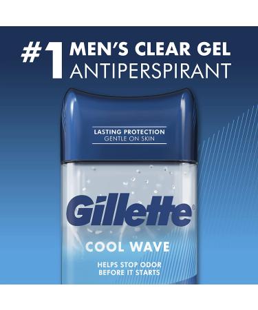 Gillette Clear Gel Men's Antiperspirant & Deodorant 72-Hour Sweat Protection Cool Wave 3.8 oz (Pack of 4) - Buy Online on GoSupps.com