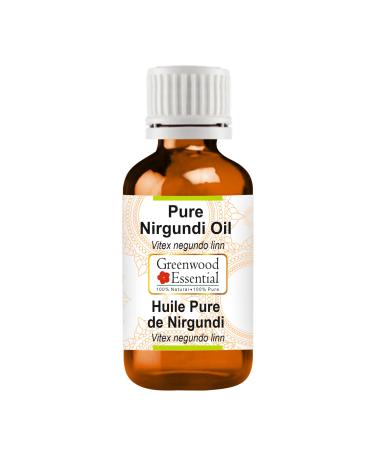 Greenwood essential natural nirgundi oil (Vitex Negundo Linn) Natural therapeutic quality 15ml (0.50 OZ) free of fragrances 15 ml (1 Pack)